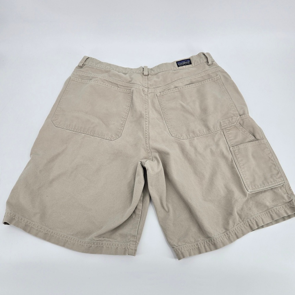 Patagonia Stand Up‎ Shorts Size 38 Tan Organic Cotton Canvas 9" Inseam Vtg Y2K